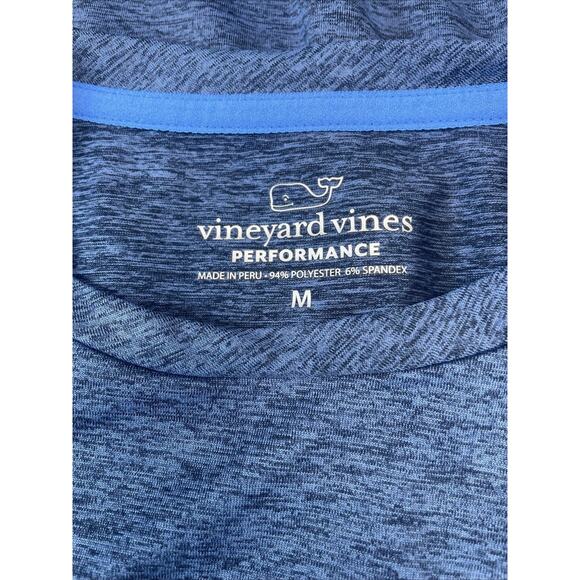 NEW Vineyard Vines Men Sz M Long Sleeve Harbor Performance Graphic Tee Navy Hthr - Picture 7 of 7